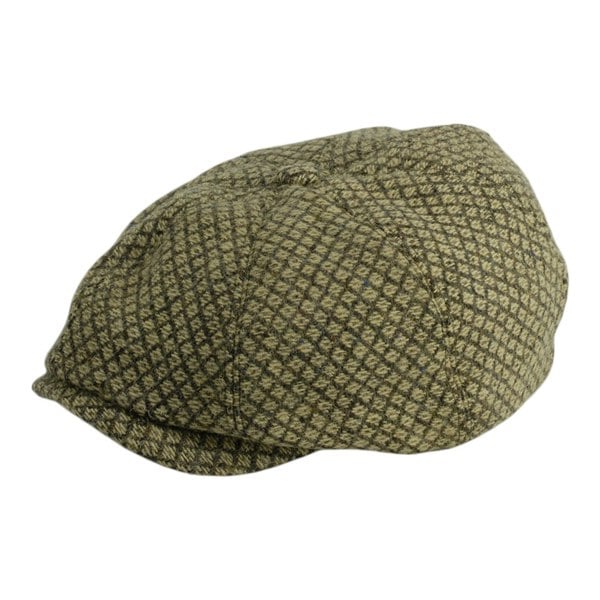 Gamble & Gunn Lewis - 8 Panel British Made Harris Tweed in Barleycorn Cream Cap 