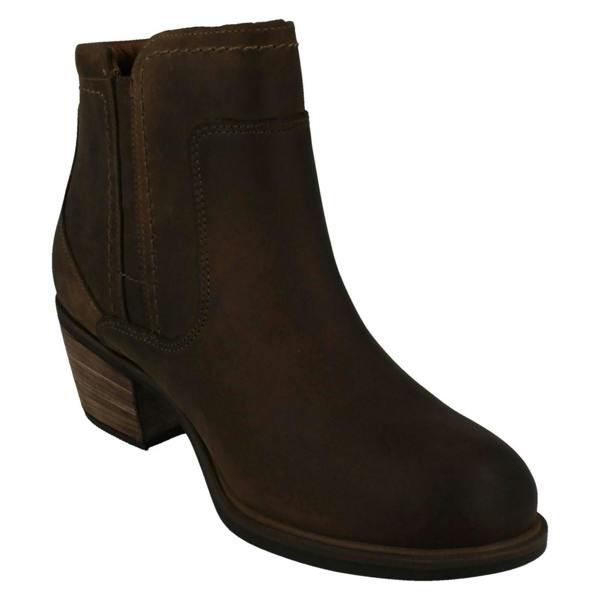 Clarks Ladies Clarks Waterproof Ankle Boots Neva Zip WP