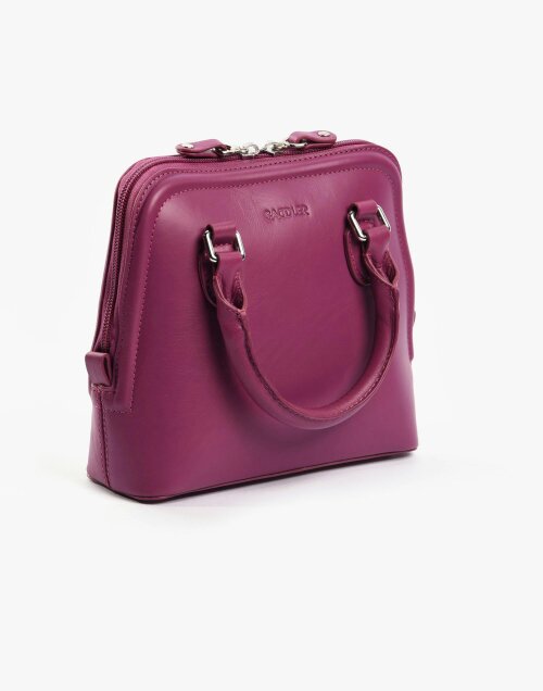 SADDLER KELLY Leather Zip Top Handbag  - Adjustable Strap, Phone Pocket, Crossbody or Handheld - RFID Protected