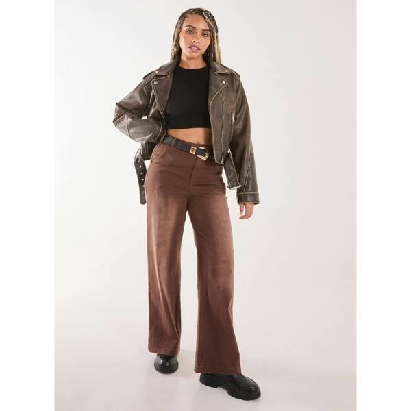 Pink Vanilla Acid Wash Wide Leg Jeans