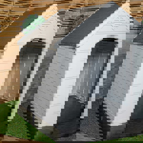 Samuel Alexander 82 x 76cm Samuel Alexander Small Outdoor Plastic Dog House with Raised Bed