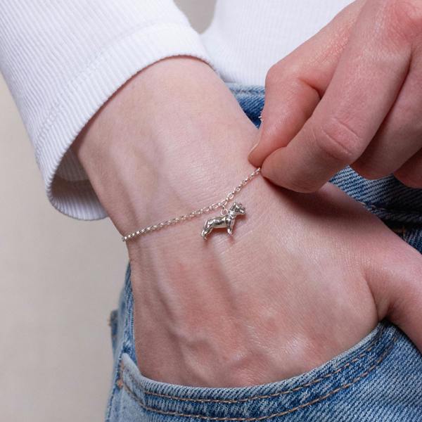 Mylee London Staffordshire Bull Terrier Chain Bracelet - Personalised - Sterling Silver