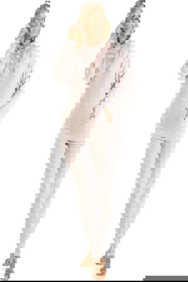 Camille Comfy Fit Pink Marl Hacci Pyjama set