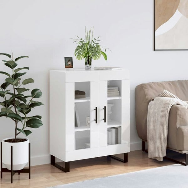 Berkfield Sideboard High Gloss White 69.5x34x90 cm Engineered Wood