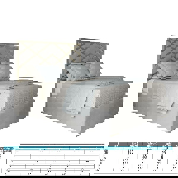 Casa Magna Mayfair Upholstered Soft Velvet Metal Bed Frame - Grey