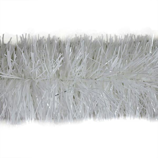 1.8m White Christmas Tinsel Garland and 4 Pack PVC Decorative Display for Seasonal Styling image 4