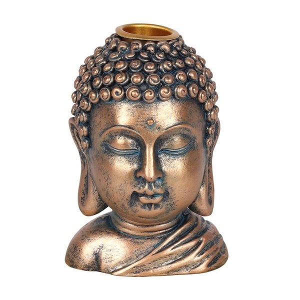 Serano Bronze Buddha Head Backflow Incense Burner