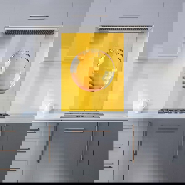 Warren Reed - Designer Solitary Yellow Bubble: A Closer Look Kitchen Splashback