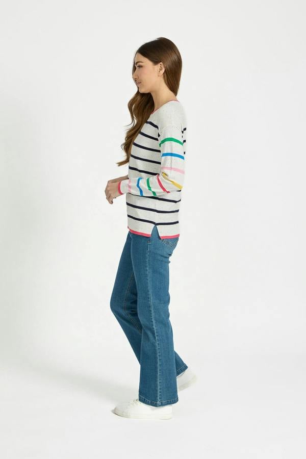 Mudflower Striped Speckled Knit Jumper