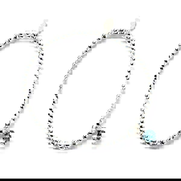 Sterling Silver Aqua Crystal Bracelet - MYLEE London