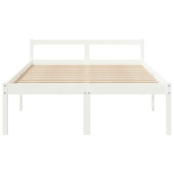 Berkfield Bed Frame White 120x200 cm Solid Wood Pine