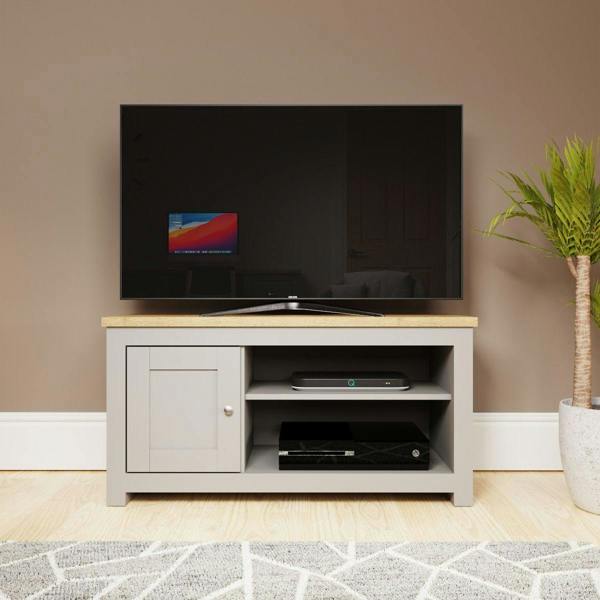 Timber Art Design Lisbon TV Unit Stand Media 1 Door and Open Shelf