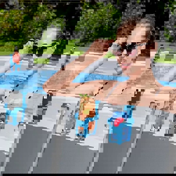 Swimming Pool Water Cup Holder - Set of 1/4 Drink Storage Shelves for Above-Ground Pools