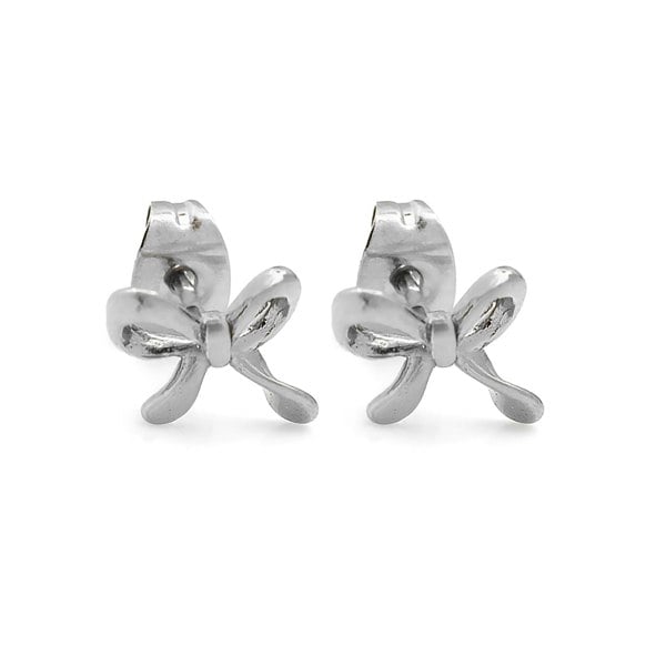 Say It With Bow Earrings - Silver