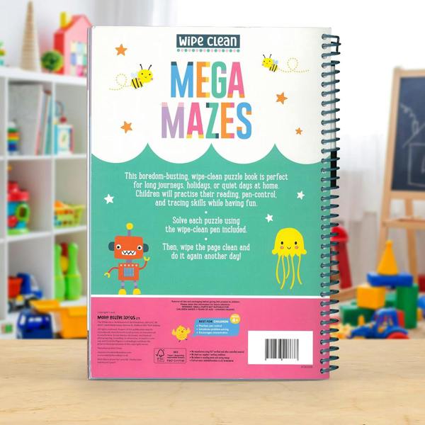 Wipe Clean: Mega Mazes - Screen-free Travel Activities for children