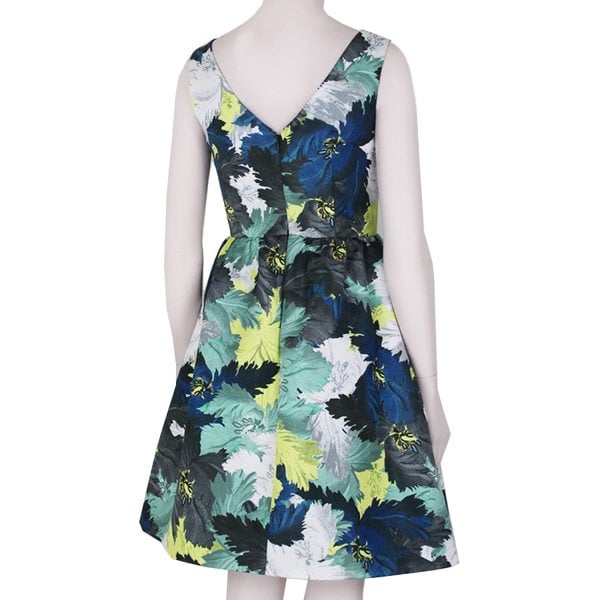 Erdem luxurious Kenya dress in a multicoloured floral satin fabric