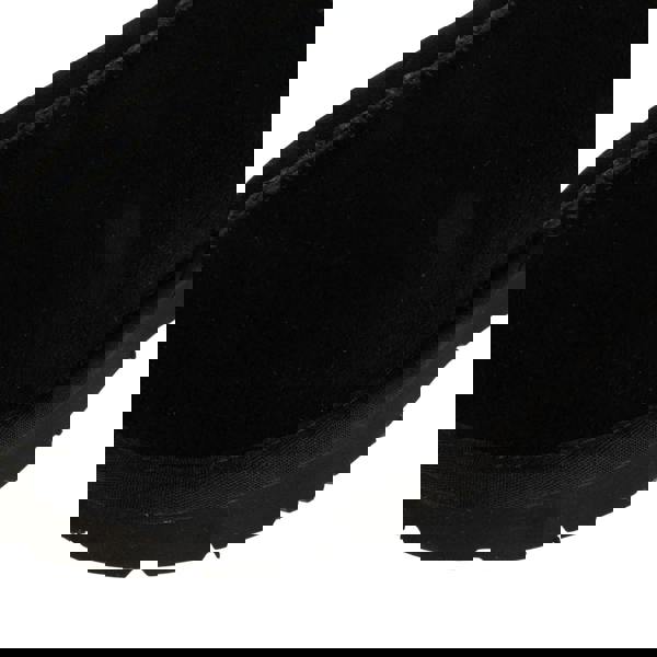 EverAu Womens/Ladies Wigeon Leather Slippers - Black - 