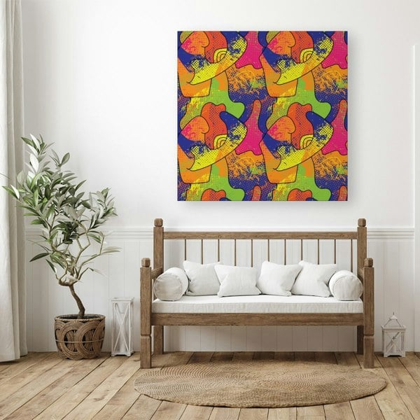 Warren Reed Bright Abstract Pattern Canvas