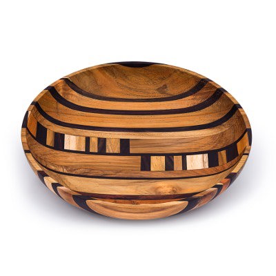 Paguro Artisan Upcycled End Grain Fruit Bowls (2 Patterns & 2 Sizes Available)