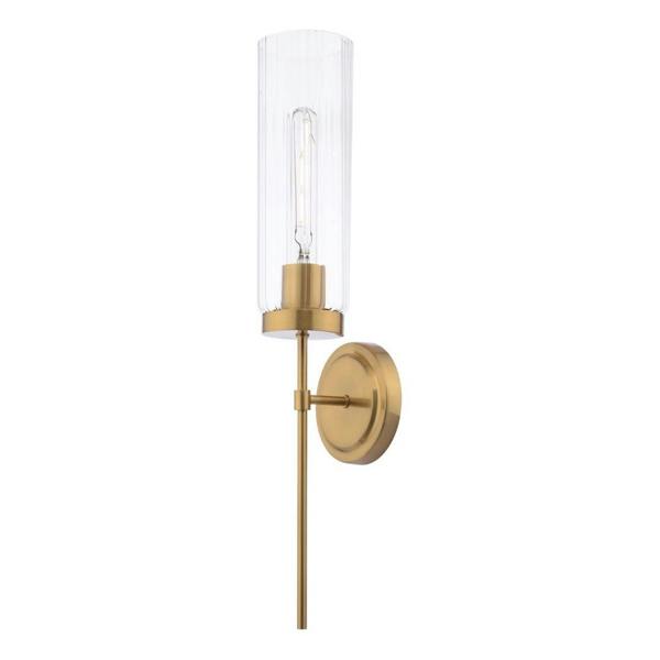 Pagazzi Lighting Stella Polished Bronze & Glass Wall Light