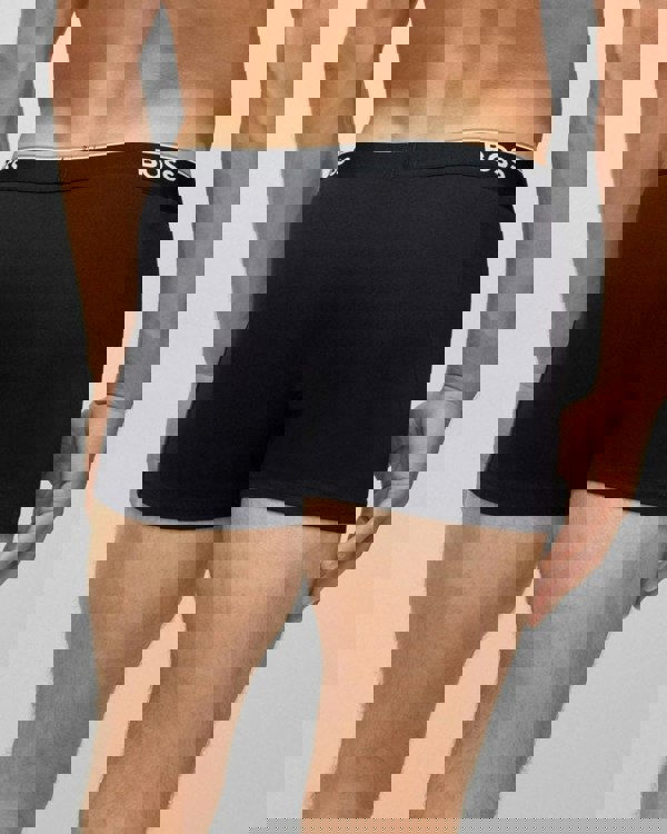 BOSS Orange Power Three Pack Mens Stretch Cotton Boxer Briefs With Logos NOS - Black 001