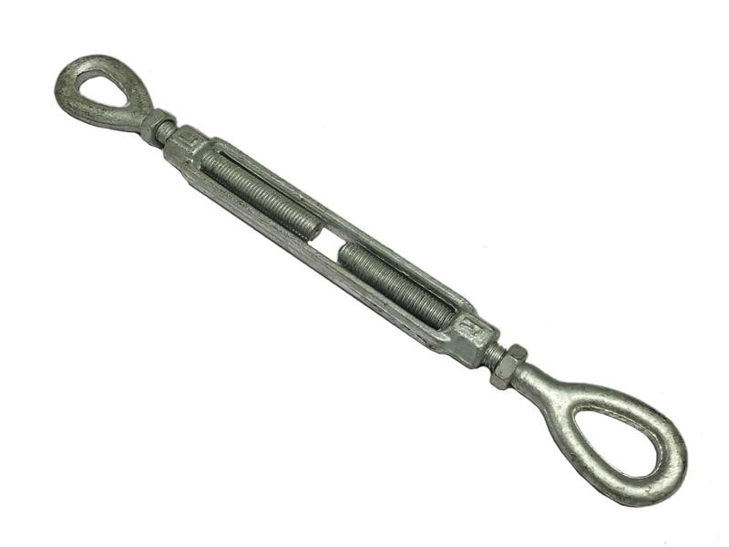 Galvanised Turnbuckle Open Body Straining Screw Eye Eye (US Spec Wire Tensioner) 2" x 24"