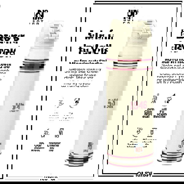 ION8 NFL x ION8 Insulated Steel Water Bottle, NFL 49ers, 750ml (24oz)