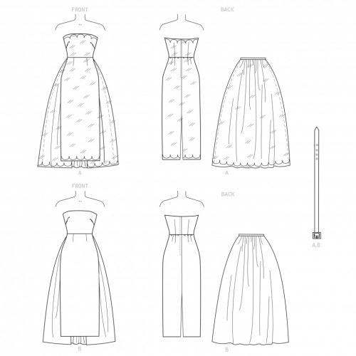Simplicity Sewing Pattern 9289, Dresses, Belts, Vintage Style for Women, A5 (6-8-10-12-14) - Intermediate