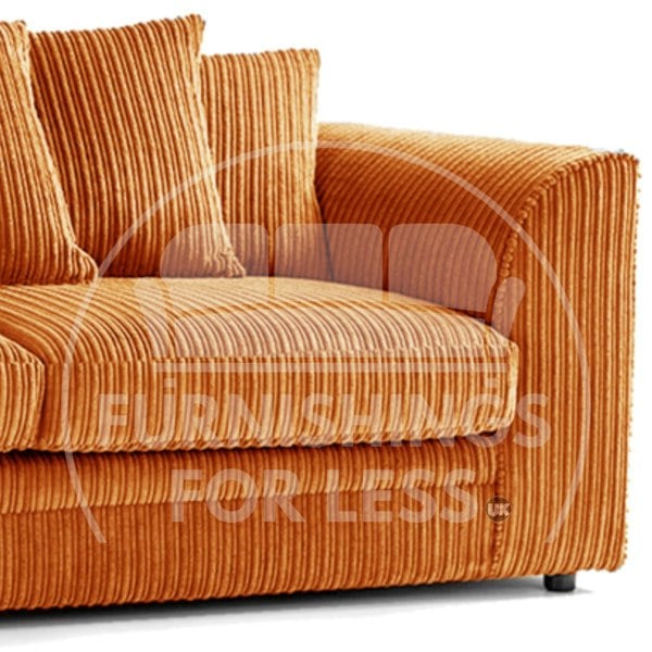 Luxor Full Jumbo Cord 2 Seater and 2 x Armchairs - Scatter Back - 6