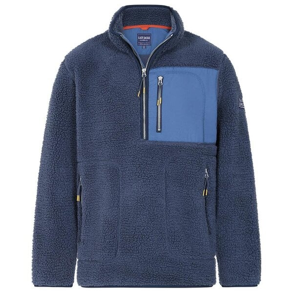 Lazy Jacks LJ850 - Men's Half Zip Sherpa Fleece - Marine