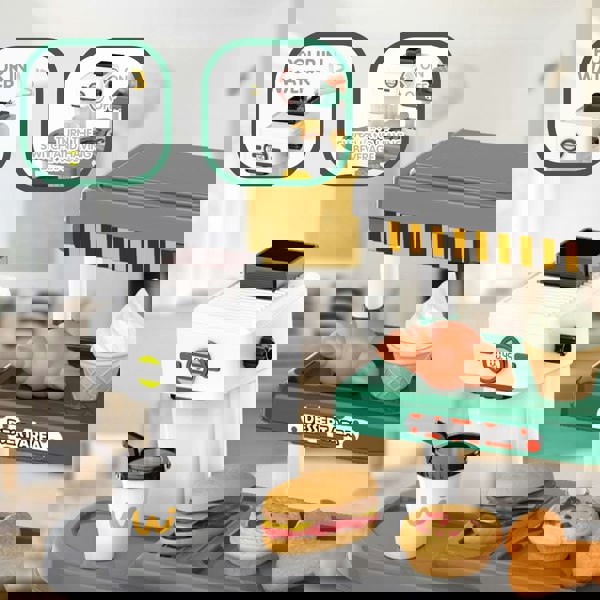 deAO Toys Fast Food Toy Playset for Kids – Interactive Pretend Play Shopping Set with Accessories