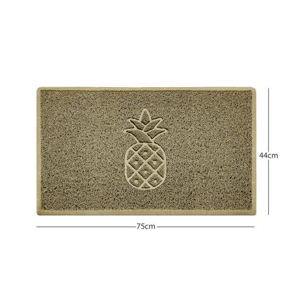 Nicoman Embossed Pineapple Grey Spaghetti Door Mat