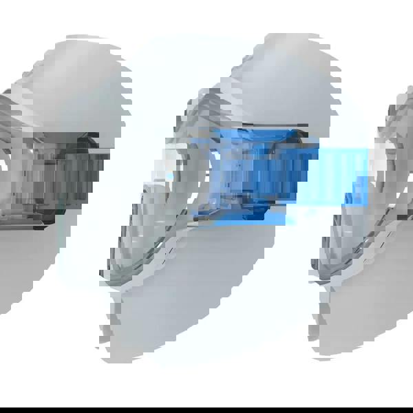 Speedo Hydrosity swim mask: white blue goggles with clear lenses