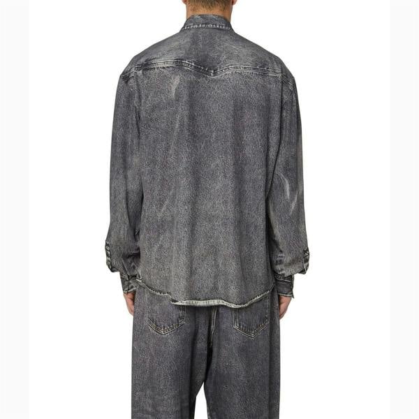 Diesel Mens Gils Denim Shirt - Black/Grey - 
