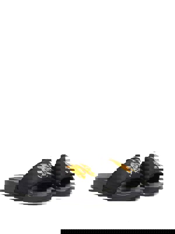 Palm Angels Pa Monogram Flame Pool Slides Black - Supplied FashionPalm Angels