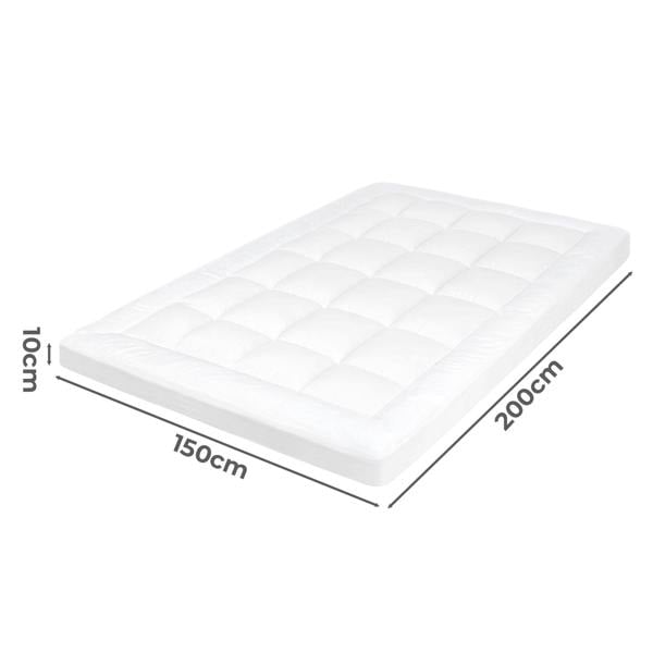 Lavio Thick King Mattress Topper 10cm Microfibre Washable with Elastic Strap