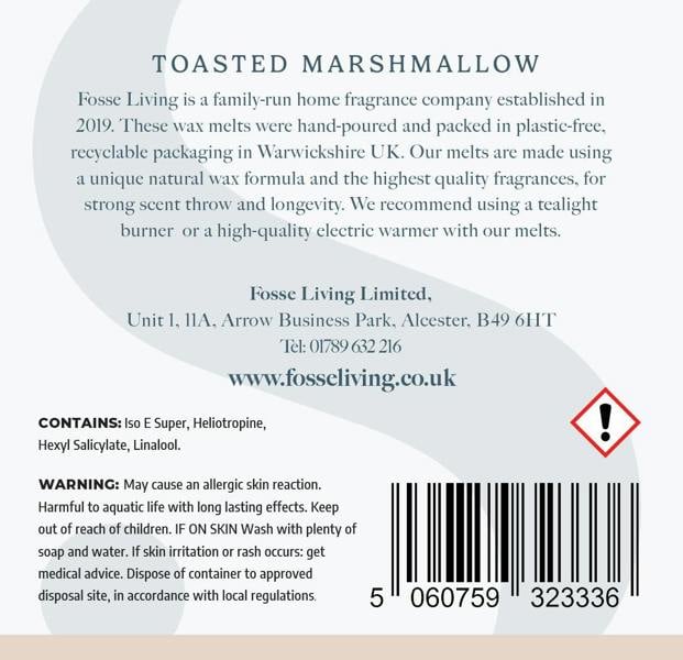 Fosse Living Toasted Marshmallow Wax Melts - 16 Pack
