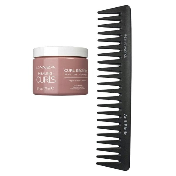 L'Anza Healing Curls Power Curl Restore Moisture Treatment 177ml + Distribution Comb