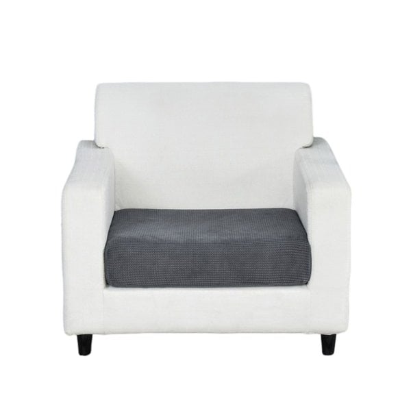 Anyseat Sofa Cover Dark Gray Polyester Thick Stretchable Cushion For Living Room 1Pc Normal Size 145-185cm