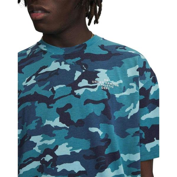 Under Armour Mens Heavyweight T-Shirt - Blue/White - 