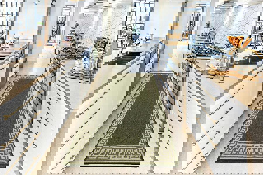 Greekey Gel Mat - Green Cream