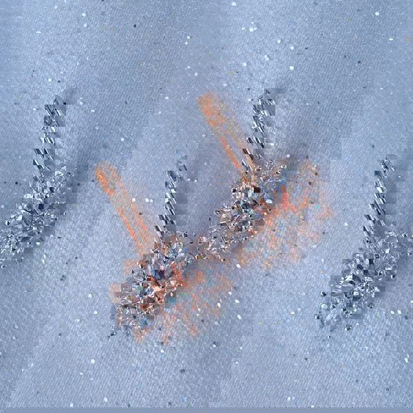 diamante earrings floral earrings rose gold earrings