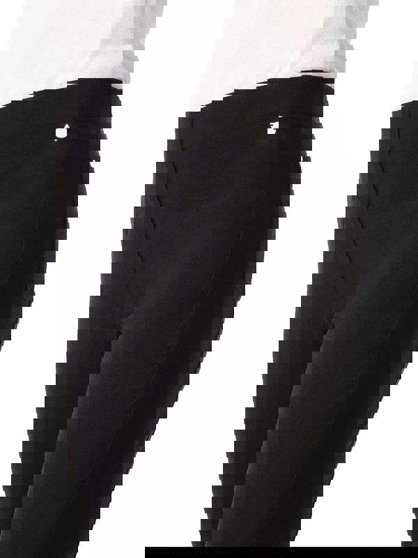 PennyPlain Cropped Bengaline Trousers - Black