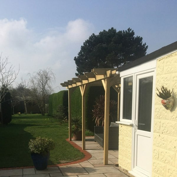 LayzeePergola Large Size Heavy Duty Double Pergola Complete DIY Kit - Quality Tanalised Timber