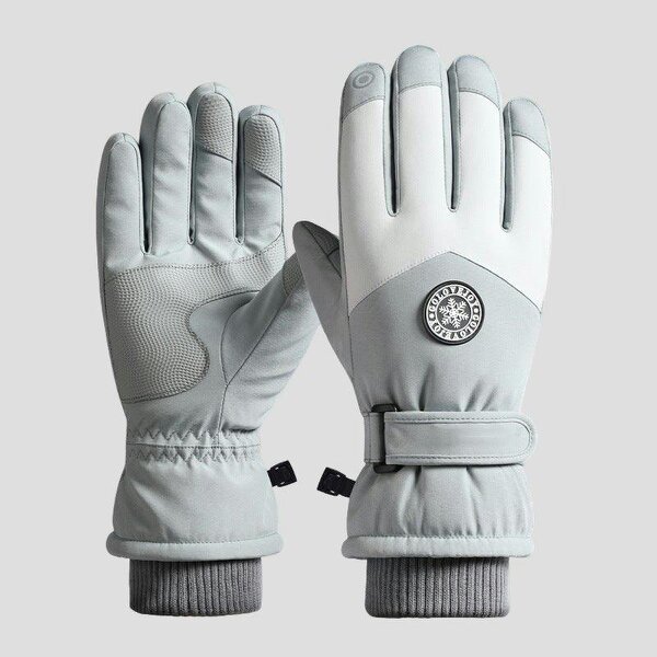 Anniou Women's Fleece Waterproof Thermal Ski Gloves - One size - Gray