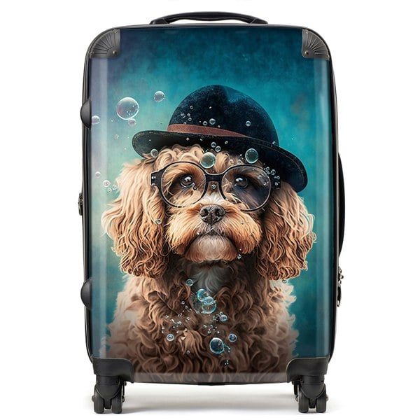 Warren Reed Cavapoo Dog Splashart Suitcase