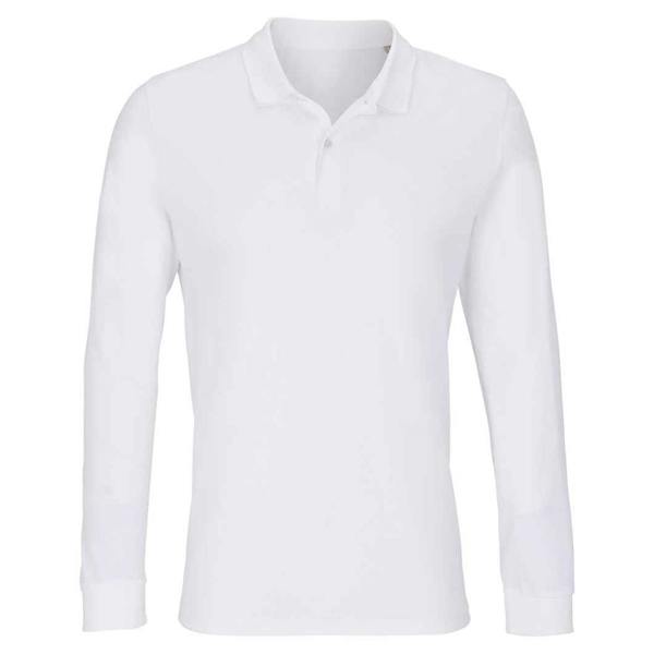 SOLS Unisex Adult Planet Long-Sleeved Polo Shirt - White