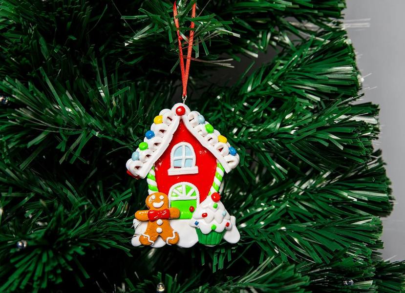 Multicolour Ceramic Christmas Hanging Decorations in 3 or 12 Pack Sizes for Trees and Displays image 7