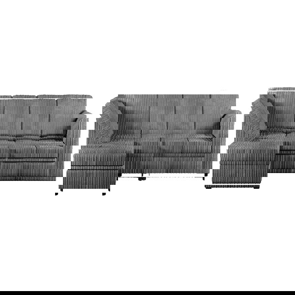 Furnishings For Less Luxor Full Cord Fabric 5 Seater Corner Sofa Full Back