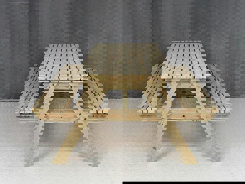 Fortem Pub-Style Picnic Table and Benches Set – Wooden Outdoor Dining Set for Gardens, Patios, and Pubs